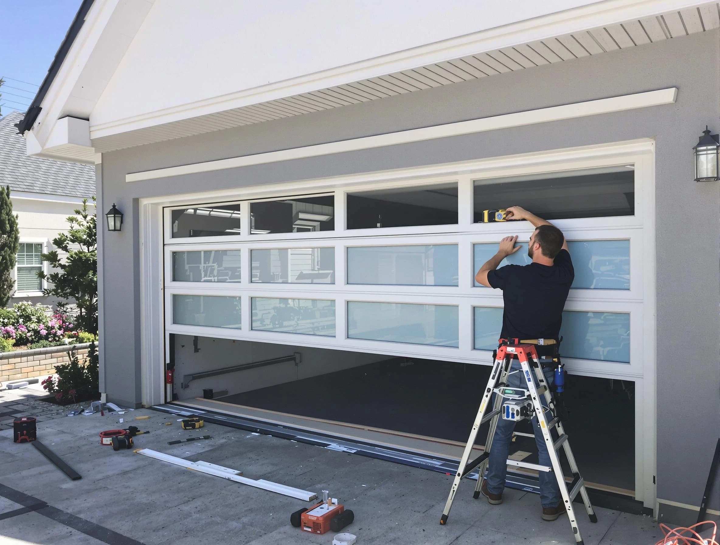 Apache Junction Garage Door Repair team performing garage door replacement in Apache Junction